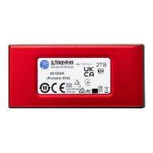 Išorinis SSD, KINGSTON, XS1000, 2TB, USB 3.2, Rašymo greitis 1000 MB/s, Skaitymo greitis 1050 MB/s, SXS1000R / 2000G
