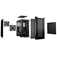 Dėklas, BE QUIET, PURE BASE 501, MidiTower, neįtraukta, ATX, MicroATX, MiniITX, juoda spalva, BG074