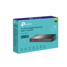 Switch, TP-LINK, TL-SG1210PP, 9x10Base-T / 100Base-TX / 1000Base-T, 1x10 / 100 / 1000BASE-T / SFP combo, PoE+ ports 6, T