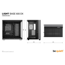Case, BE QUIET, LIGHT BASE 600 DX, Tower, Case product features Transparent panel, ATX, MicroATX, MiniITX, Colour Black,