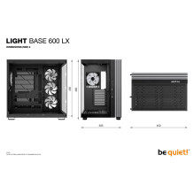 Case, BE QUIET, LIGHT BASE 600 LX, Tower, ATX, MicroATX, MiniITX, Colour Black, BGW67