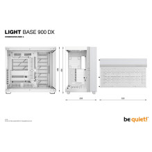 Dėklas, BE TYLUS, LIGHT BASE 900 DX, bokštas, ATX, EATX, MicroATX, MiniITX, XL-ATX, balta spalva, BGW70
