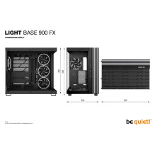Case, BE QUIET, LIGHT BASE 900 FX, Tower, Case product features Transparent panel, ATX, EATX, MicroATX, MiniITX, XL-ATX,