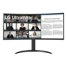LCD Monitor, LG, 34WR55QK-B, 34", Business / Curved / 21 : 9, Panel VA, 3440x1440, 21:9, 100Hz, 5 ms, Height adjust