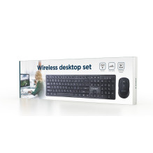 KEYBOARD +MOUSE WRL ENG / DESKTOP BK KBS-WCH-04 GEMBIRD