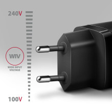 MOBILE CHARGER WALL USB 30W / 2PORT BLACK ACU-PQ30 AXAGON