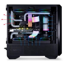 Dėklas, LIAN LI, LANCOOL III, MidiTower, Case gaminio savybės Skaidrus skydelis, ATX, EATX, MicroATX, MiniITX, Spalva Ju