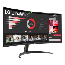 LCD Monitor, LG, 34", Curved / 21 : 9, Panel VA, 3440x1440, 21:9, 100 Hz, 5 ms, Tilt, 34WR50QK-B