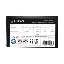 Maitinimo šaltinis, XILENCE, Performance C+, XP650R6.2, ATX, PC, 200–240 V, 650 W, XN421BULK