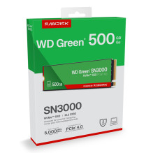 SSD, SANDISK, 150xTBW rating, MTBF 1.75 h, NVMe Yes, PCI Express 4.0, M.2, 500 GB, POWERED BY SANDISK, Green, WDS500G4G0