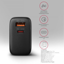 MOBILE CHARGER WALL USB 45W / GAN 2PORT ACU-PQ45 AXAGON
