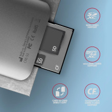 MEMORY READER USB3.2 3-SLOT / SD / MICROSD / CF CRE-S3 AXAGON
