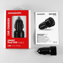 MOBILUS KROVIMAS AUTOMOBILINIS USB 2 PORT / 24W PWC-5V5 AXAGON