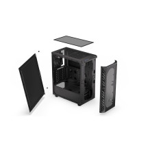 Case, ENDORFY, Signum 300 Solid, MidiTower, Not included, ATX, MicroATX, MiniITX, Colour Black, EY2A003