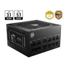 Maitinimo šaltinis, MSI, MAG A850GL PCIE5 II, 850 vatų, efektyvumas 80 PLUS GOLD, PFC Active, MAGA850GLPCIE5II