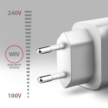 MOBILE CHARGER WALL USB 18W / 1PORT WHITE ACU-QC18W AXAGON