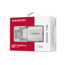 MOBILIOJO ĮKROVIMO SIENINĖ USB 18W / 1PORT WHITE ACU-QC18W AXAGON