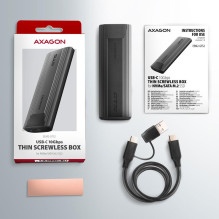 SSD DISKO DĖŽUTĖ M.2 NVME / SATA USB-C EEM2-GTS2 AXAGON