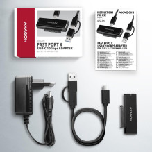 SSD ACC ADAPTERIS USB-C / SATA 6G / 10GBPS 0,6M ADSA-FPX AXAGON