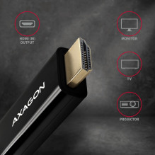 CABLE DP TO HDMI 1.8M / RVD-HI14C2 AXAGON