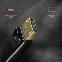 DP KABELIS Į HDMI 1.8M / RVD-HI14C2 AXAGON