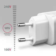 MOBILE CHARGER WALL USB-C 20W / 1PORT WHITE ACU-PD20W AXAGON