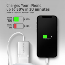 MOBILE CHARGER WALL USB-C 20W / 1PORT WHITE ACU-PD20W AXAGON