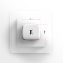 MOBILE CHARGER WALL USB-C 20W / 1PORT WHITE ACU-PD20W AXAGON