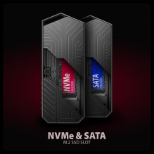 SSD DISKO DĖŽUTĖ M.2 NVME / SATA USB-C EEM2-GAM AXAGON