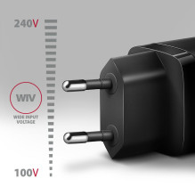 MOBILE CHARGER WALL USB-C 20W / 1PORT BLACK ACU-PD20 AXAGON