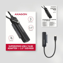 SSD ACC ADAPTERIS USB-C / SATA / 5 GBPS 0,2M ADSA-FP2C AXAGON