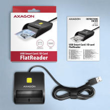 CARD READER FLAT SMARTCARD / USB2.0 1.3M CRE-SM3N AXAGON