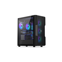 Case, ENDORFY, Regnum 400 ARGB, MidiTower, Case product features Transparent panel, Not included, ATX, MicroATX, MiniITX
