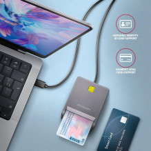 CARD READER FLAT SMARTCARD / ID / USB-C 1.3M CRE-SM3TC AXAGON
