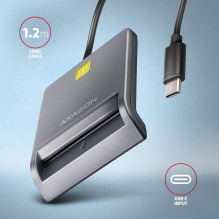 CARD READER FLAT SMARTCARD / ID / USB-C 1.3M CRE-SM3TC AXAGON