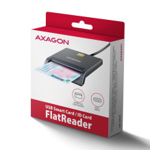 CARD READER FLAT SMARTCARD / ID / USB-C 1.3M CRE-SM3TC AXAGON