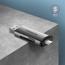 ATMINTIES SKAITYTUVAS USB-C+USB3.2 2SL / SD / MICROSD CRE-SAC AXAGON
