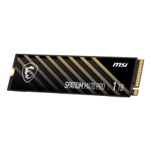 SSD, MSI, SPATIUM M470 PRO, 1TB, M.2, PCIe Gen4, NVMe, 3D NAND, Rašymo greitis 4500 MB/s, Skaitymo greitis 6000 MB/s, 2,