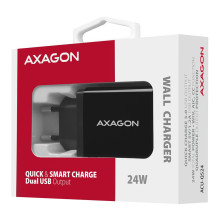 MOBILE CHARGER WALL USB 24W / 2PORT ACU-QS24 AXAGON MOBILE CHARGER WALL USB 24W / 2PORT ACU-QS24 AXAGON