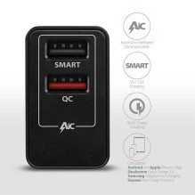 MOBILIOJO ĮKROVIKLIS SIENINIS USB 24W / 2 PRIEVADŲ ACU-QS24 AXAGON MOBILIOJO ĮKROVIKLIS SIENINIS USB 24W / 2 PRIEVADŲ ACU-QS24 AXAGON