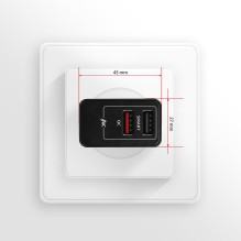 MOBILIOJO ĮKROVIKLIS SIENINIS USB 24W / 2 PRIEVADŲ ACU-QS24 AXAGON MOBILIOJO ĮKROVIKLIS SIENINIS USB 24W / 2 PRIEVADŲ ACU-QS24 AXAGON