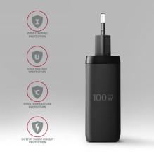 MOBILE CHARGER WALL USB 100W / GAN 3PORT ACU-DPQ100 AXAGON