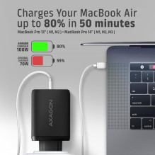 MOBILE CHARGER WALL USB 100W / GAN 3PORT ACU-DPQ100 AXAGON
