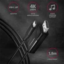 CABLE USB-C TO DP 1.8M / RVC-DPC AXAGON