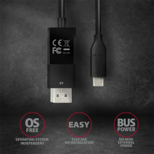 USB-C–DP LAIDAS 1,8 M / RVC-DPC AXAGON