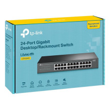 Komutatorius, TP-LINK, Komutatoriaus tipas: nevaldomas, 24xRJ-45 prievadai, RJ-45 prievadų tipas: gigabito eternetas (10