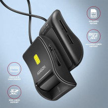 CARD READER FLAT SMARTCARD 4SL / USB2.0 1.3M CRE-SM3SD AXAGON
