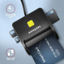 CARD READER FLAT SMARTCARD 4SL / USB2.0 1.3M CRE-SM3SD AXAGON