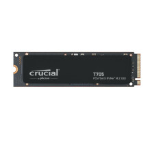 SSD, CRUCIAL, T705, 1TB, M.2, PCIe Gen5, NVMe, Write speed 10200 MBytes / sec, Read speed 13600 MBytes / sec, TBW 600 TB