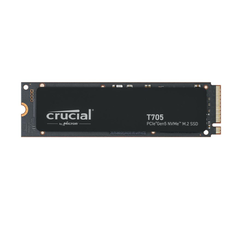 SSD, CRUCIAL, T705, 1TB, M.2, PCIe Gen5, NVMe, Rašymo greitis 10200 MB/s, Skaitymo greitis 13600 MB/s, TBW 600 TB, CT100